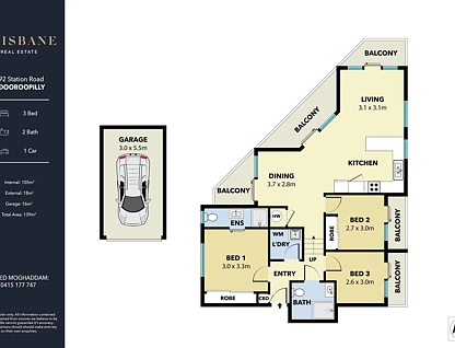 4/92 Station Road, Indooroopilly, Brisbane Western Region, 3 rūma, 2 rūma horoi, Apartment
