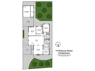 Plano ng Bahay - 14 Robross Street, Cheltenham, VIC 3192