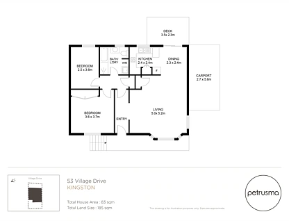 53 Village Drive, Kingston, Hobart, 2 રૂમ, 1 બાથરૂમ, Unit