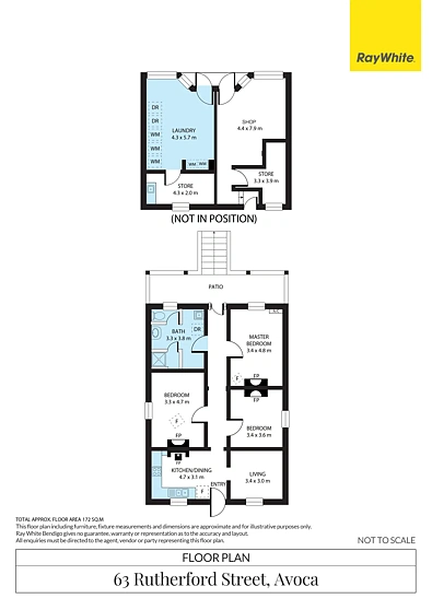 63 Rutherford Street, Avoca, VIC 3467, 4 slaapkamers, 1 badkamers, House