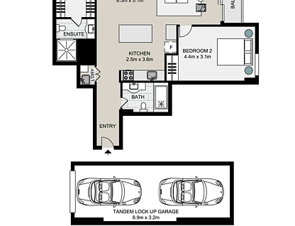 1609/1 Sergeants Lane, St Leonards, Lower North Shore, 2 Bedrooms, 2 Bathrooms, Apartment