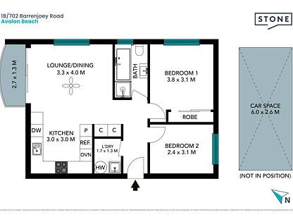 18/702 Barrenjoey Road, Avalon Beach, Northern Beaches, 2房, 1浴, Apartment