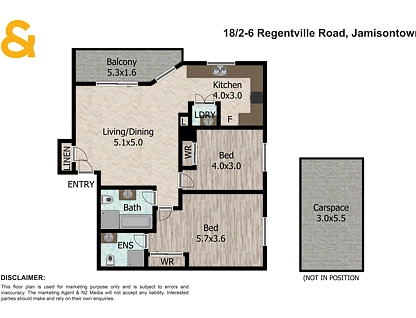 18/2-6 Regentville Road, Jamisontown, Outer Western Sydney, 2 chambres, 2 salles de bain, Apartment