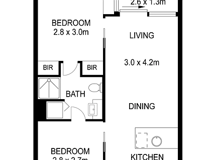2907A/8 Franklin Street, Melbourne, Melbourne CBD, 2 રૂમ, 1 બાથરૂમ, Apartment