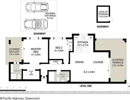 4/228-234 Pacific Highway, Greenwich, Lower North Shore, 2房, 2浴, Apartment