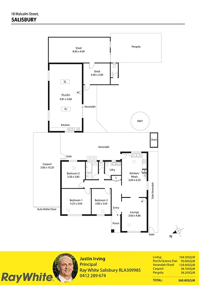 फ्लोर प्लान - 18 Malcolm Street, Salisbury, SA 5108