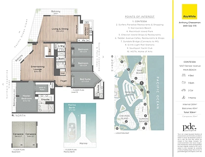 123/1 Serisier Avenue, Main Beach, Gold Coast, 4 غرف, 3 حمامات, Apartment