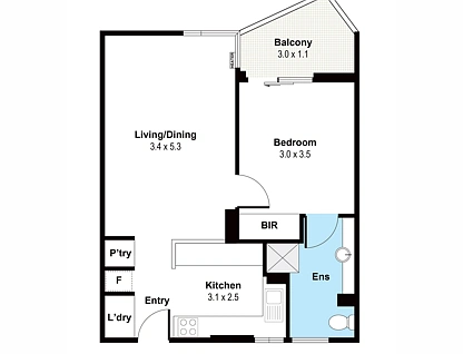 304/29 Melville Parade, South Perth, Perth CBD, 1 Kuwarto, 1 Banyo, Apartment