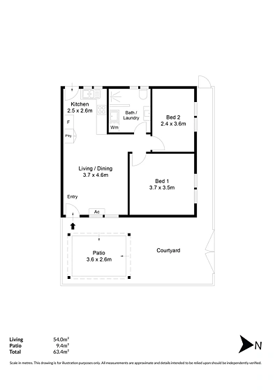 1/43 Percy Street, Prospect, SA 5082, 2房, 1浴, Unit