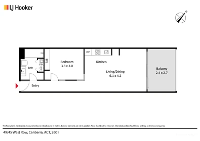 Plano ng Bahay - 49/45 West Row, City, ACT 2601