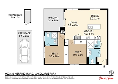 902/137 Herring Road, Macquarie Park, NSW 2113, 2 침실, 2 욕실, Apartment