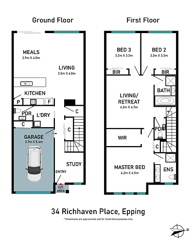 Plano ng Bahay - 34 Richhaven Place, Epping, VIC 3076