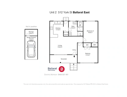 2/512 York Street, Ballarat East, VIC 3350, 2房, 1浴, Unit
