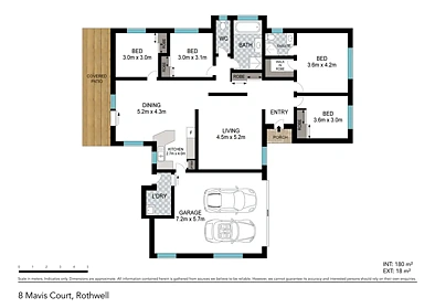 Floor plan - 8 Mavis Court, Rothwell, QLD 4022
