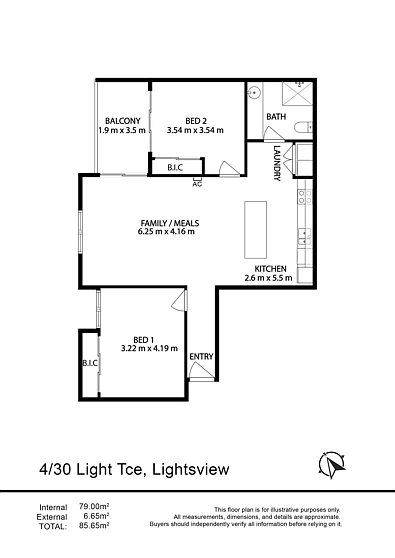 4/30 Light Terrace, Lightsview, SA 5085, 2 રૂમ, 1 બાથરૂમ, Apartment