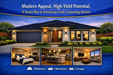 Armstrong Creek 4 Bedroom Modern Appeal, High‑Yield Potential, A Smart Buy in Armstrong Creek’s Expanding Market.