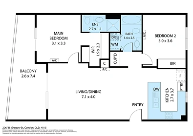 206/38 Gregory Street, Condon, QLD 4815, 2 Bedrooms, 2 Bathrooms, Apartment