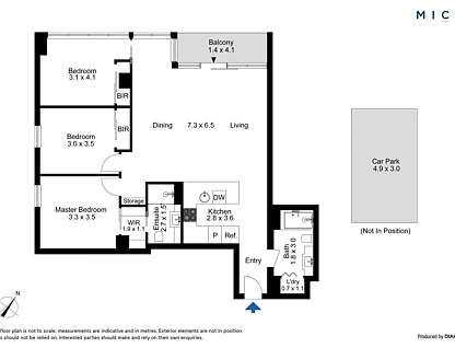 1009/63 Whiteman Street, Southbank, Melbourne CBD, 3 habitaciones, 2 baños, Apartment
