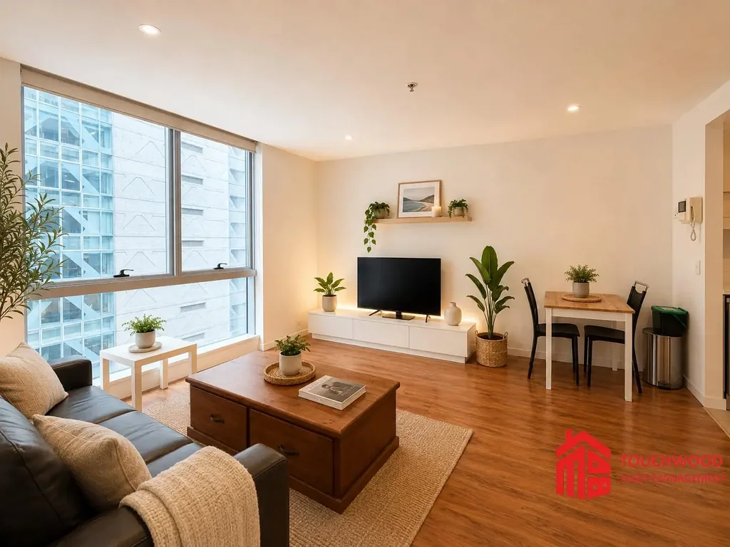 Stylish 2-Bedroom Apartment in QV1, Melbourne CBD (Virtual staging)