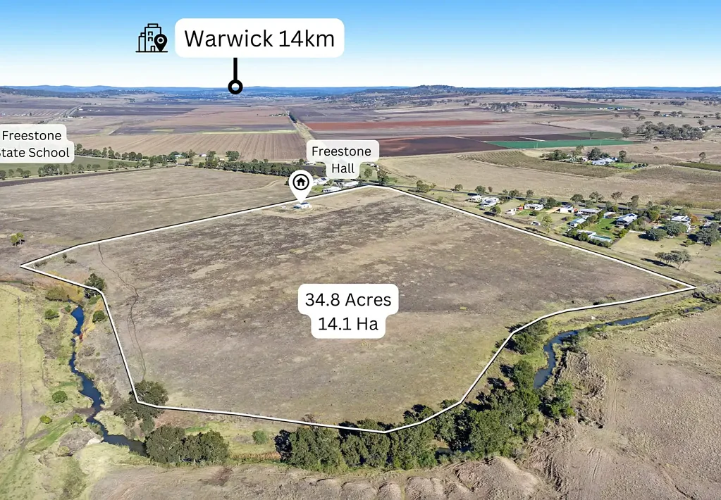 Freestone Large Creek Frontage on 14.09 Ha with Large Shed