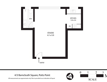 4/3 Barncleuth Square, Potts Point, Sydney CBD, 0 ਕਮਰੇ, 1 ਬਾਥਰੂਮ, Apartment