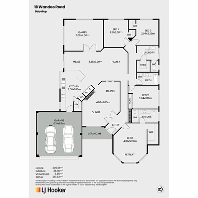 16 Wandoo Road, Dalyellup, WA 6230, 4 slaapkamers, 2 badkamers, House