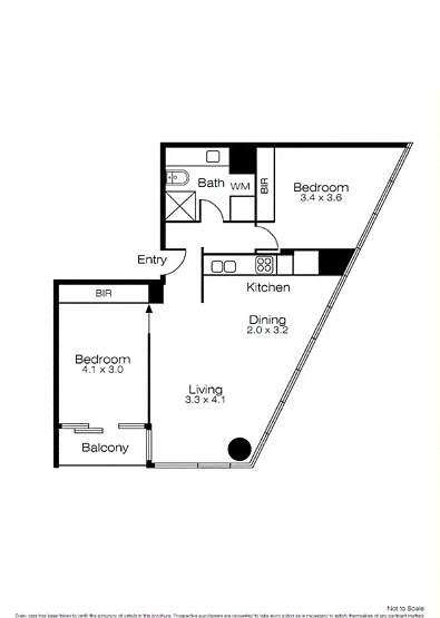 1206/50 Lorimer Street, Docklands, VIC 3008, 2 Kuwarto, 1 Banyo, Apartment