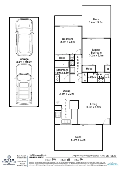 15/79 Lawson Street, Morningside, QLD 4170, 2房, 2浴, Unit