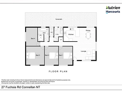 27 Fuchsia Road, Connellan, NT 873, 4 chambres, 1 salles de bain, House