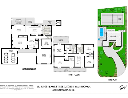 182 Grosvenor Street, Wahroonga, Upper North Shore, 5 Kuwarto, 2 Banyo, House