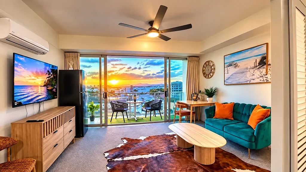 Luxury "Executive Living" Fully Furnished Studio With Pool, Gym, Sunset Views and Balcony