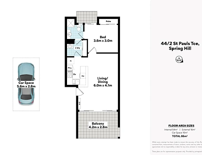 44/2 Saint Pauls Terrace, Spring Hill, Brisbane - Inner City Region, 1房, 1浴, Apartment