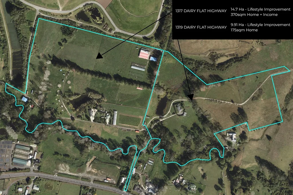 Dairy Flat 8ਬੈੱਡਰੂਮ Significant 24.64ha Landholding in Dairy Flat