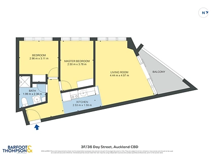 3F/36 Day Street, Auckland Central, Auckland City, 2 Bedrooms, 1 Bathrooms, Apartment