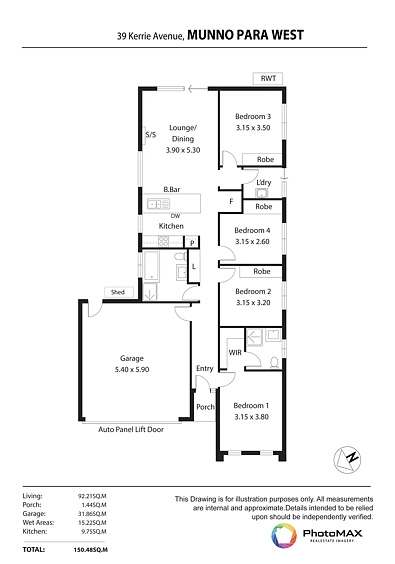 39 Kerrie Avenue, Munno Para West, SA 5115, 4 chambres, 2 salles de bain, House