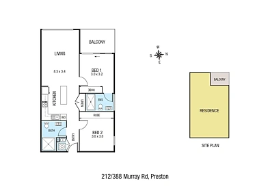 212/388 Murray Road, Preston, VIC 3072, 2 slaapkamers, 2 badkamers, Apartment