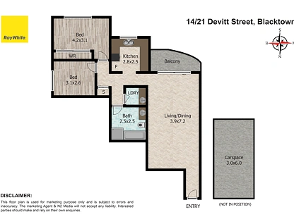 14/21-23 Devitt Street, Blacktown, Western Suburbs, 2 غرف, 1 حمامات, Apartment