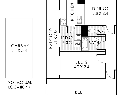 20/96 Guildford Road, Mount Lawley, Perth CBD, 2部屋, 1バスルーム, Apartment