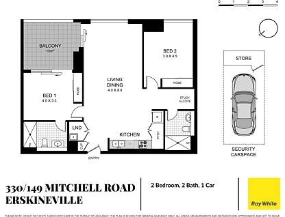 330/149 Mitchell Road, Erskineville, Inner West, 2 રૂમ, 2 બાથરૂમ, Apartment