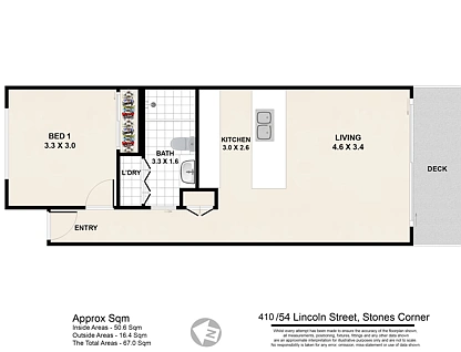 410/54 Lincoln St, Stones Corner, Brisbane - Southern Region, 1房, 1浴, Apartment