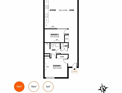 403/242 Flinders Street, Adelaide, Adelaide CBD, 2 ห้องนอน, 1 ห้องน้ำ, Apartment