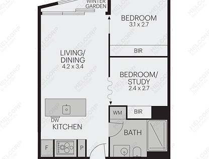 6314/160 Victoria Street, Carlton, Melbourne CBD, 2 कमरे, 1 बाथरूम, Apartment