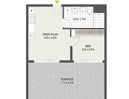 406C/31 Garfield Street, Wentworthville, Parramatta (Northwest suburbs), 1 कमरे, 1 बाथरूम, Apartment
