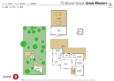 70 Brunel Street, Great Western, VIC 3374, 3 Bedrooms, 3 Bathrooms, House