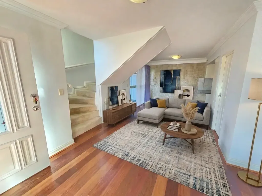 Private three-bedroom townhouse with wrap-around yard in boutique complex