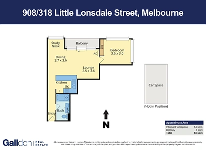 908/318 Little Lonsdale Street, Melbourne, Melbourne CBD, 1部屋, 1バスルーム, Apartment