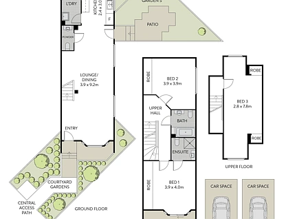 23/100-102 Carlton Crescent, Summer Hill, Inner West, 3 chambres, 2 salles de bain, Townhouse