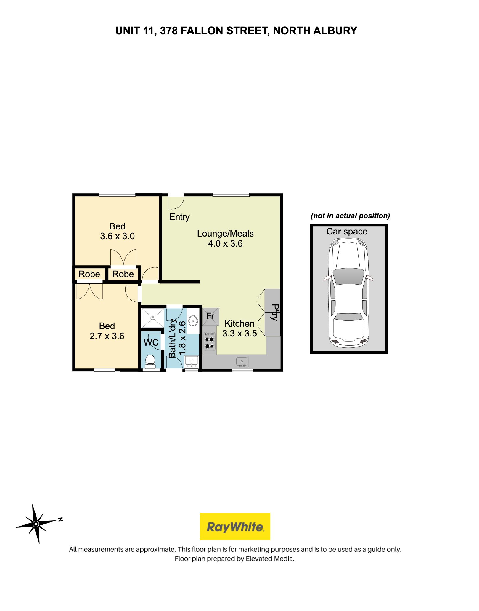 UNIT 11 378 FALLON ST, NORTH ALBURY NSW 2640, 0 غرف, 0 حمامات, Unit