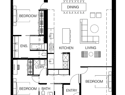 Level 21/2302/8 Kavanagh Street, Southbank, Melbourne CBD, 3部屋, 2バスルーム, Apartment