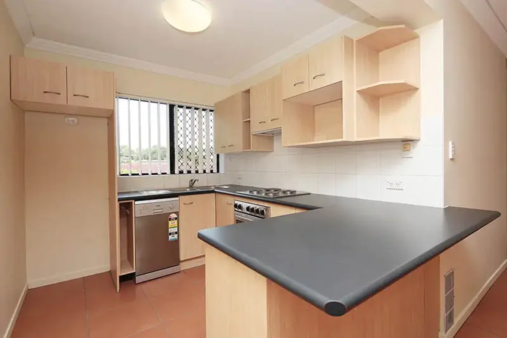 Tiled open living area with air conditioning
